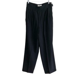 Vintage 80s MaxMara Power Suit Navy Wool Pleated Tapered Pants 4 EUC